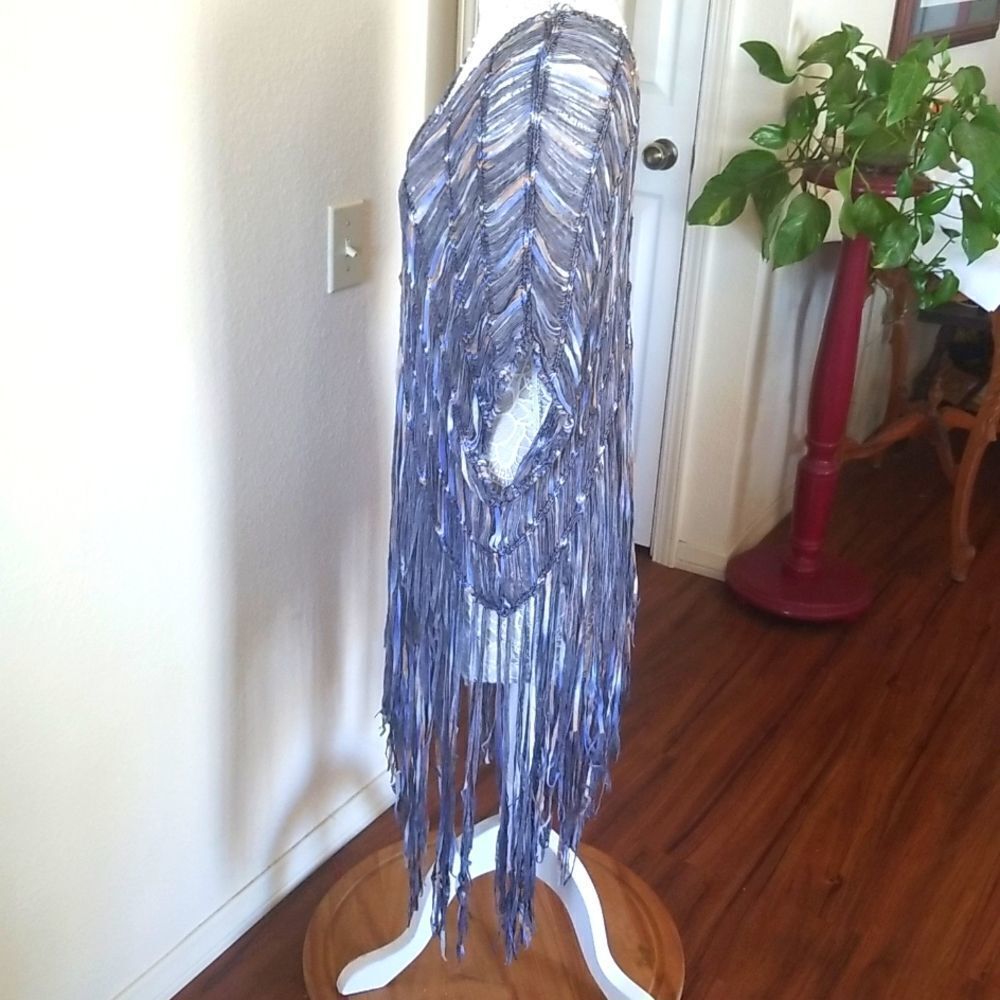 CINDIGINDI Boho Hippie Retro Fringe Top/Coverup size OS - Picture 3 of 5
